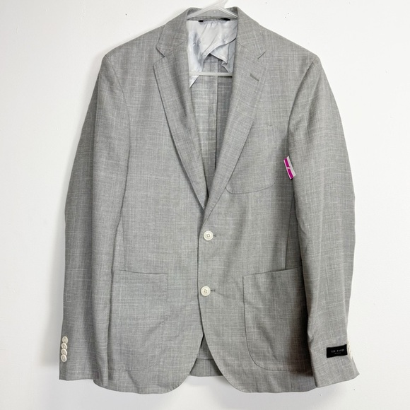 NEW Ted Baker Sport Coat Mens 36R 36 Regular Gray Tom SPJ Partially Lined NWOT - Picture 1 of 11